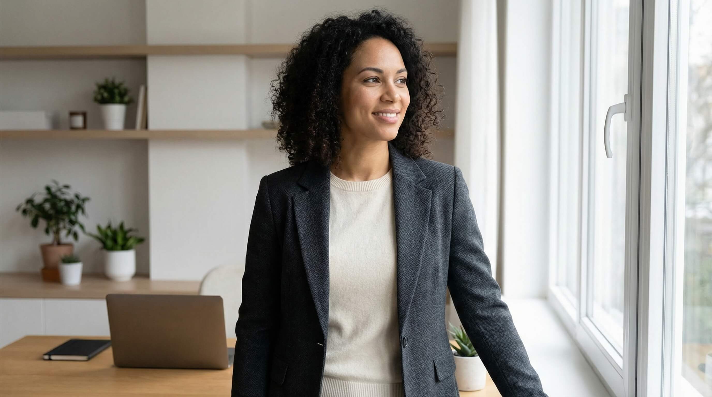 Person feeling relief and confidence about stable income
