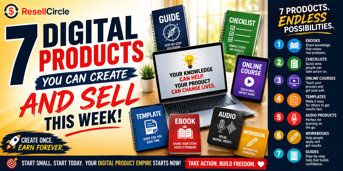7 Digital Products You Can Create and Sell This Week
