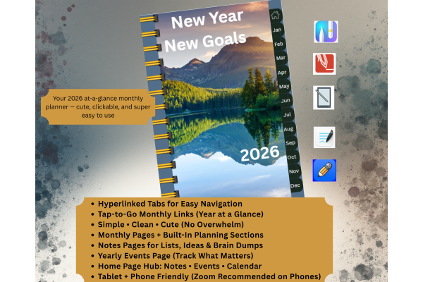 2026 Digital Planner | Simple Monthly Planner