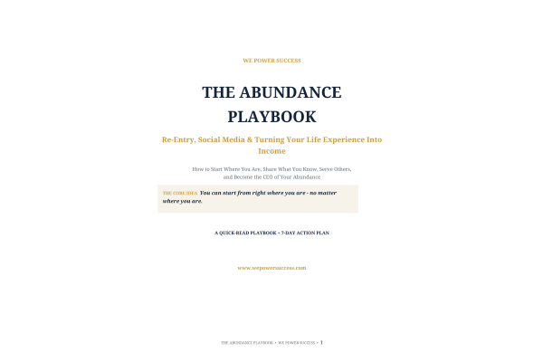 The Abundance Playbook
