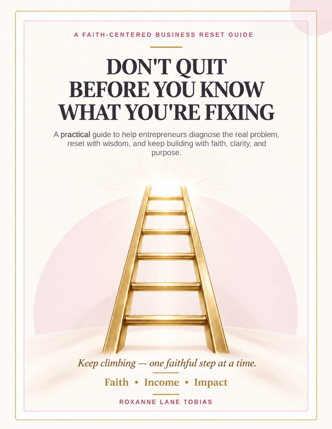 Don't Quit Before You Know What You're Fixing