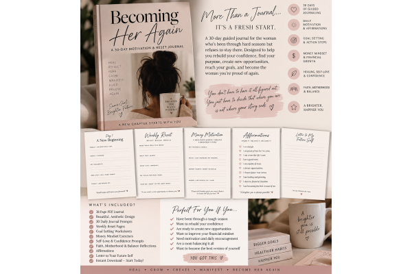 Becoming Her Again: A 30-Day Motivation & Reset Journal